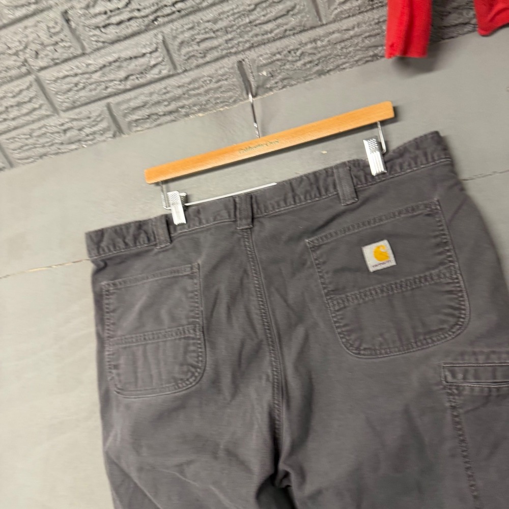 Carhartt Mens Relaxed Fit Fleece Lined Work Pants Charcoal Gray 42x30 Utility